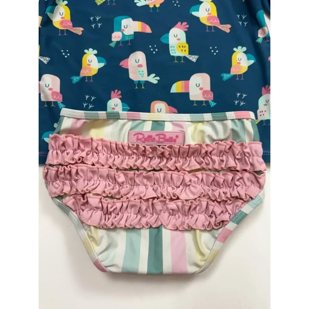 Ruffle Butts Rash Guard Bikini You’re The Tweetest